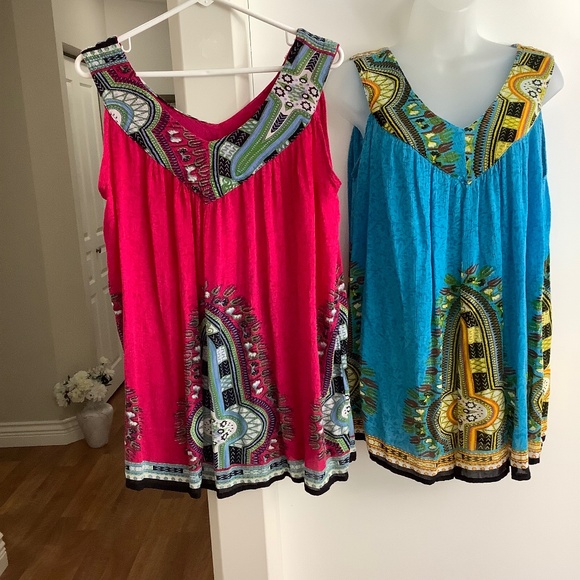 Two for ONE!! Sz L 38-4 bust - Cool & Pretty Flowy Tops - Picture 1 of 9